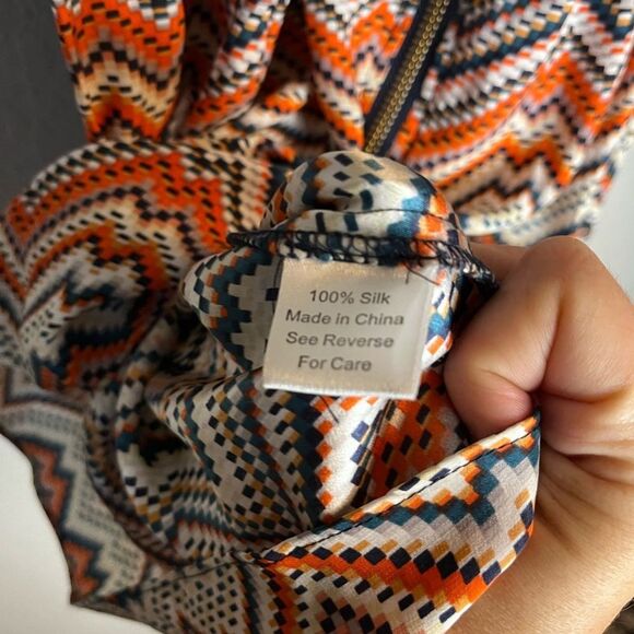 Early 2000’s Parker strapless silk mini Aztec dress babydoll/ gossip girl XS - Picture 5 of 6